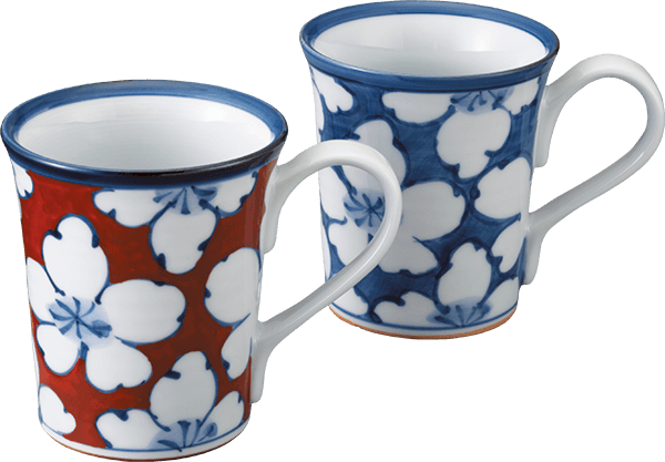 林千作さくら絵ペアマグカップを贈るなら 温泉 旅行カタログギフト Exetime エグゼタイム