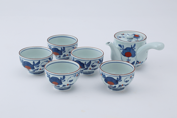 松幸窯 古代万歴絵 急須茶器揃