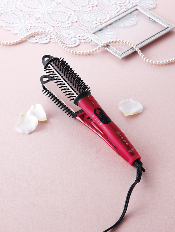 マイナスイオン2WAYブラシヘアーアイロン
